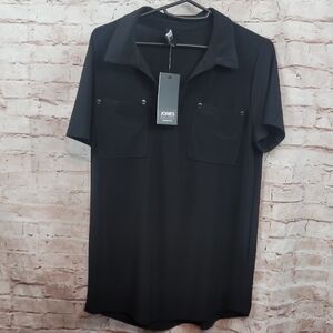 Jones new York black polo shirt medium new nwt